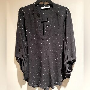 Lush Spotted Blouse 3/4 Sleeve Size M